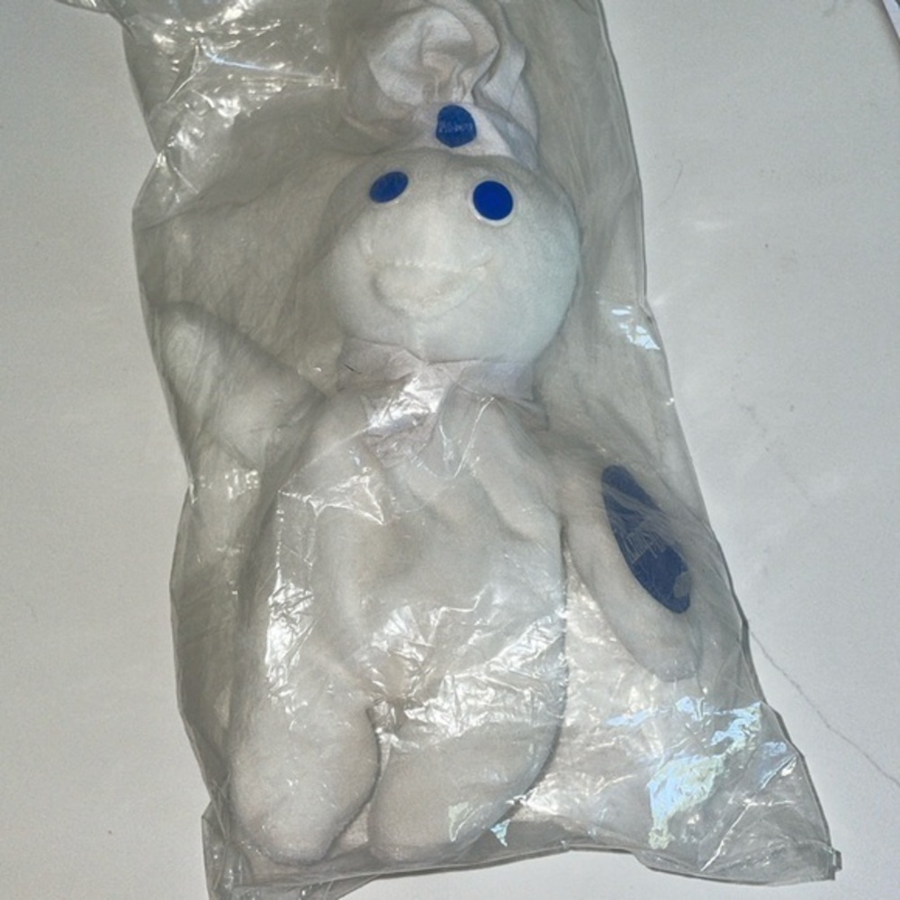 Pillsbury Doughboy Poppin Fresh Vtg 90s Plush Beanie 8 in‎ Collectible New